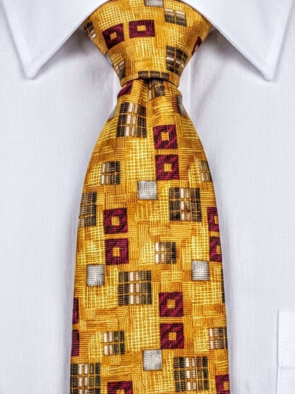 Innocenti Tom James Bespoke Commissioned Custom Hand Tailored Vtg 1990s Silk Tie